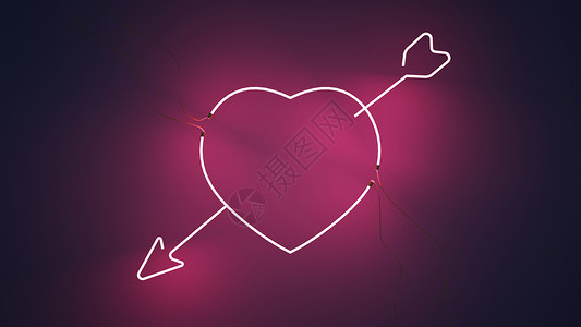 C4D粉色箭头情人节设计图片