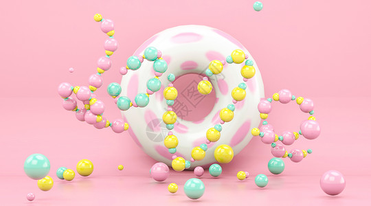 甜甜圈c4dlove球设计图片