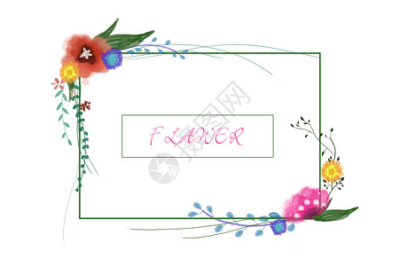 花卉花环背景背景图片