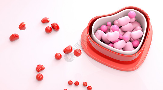 心形甜品创意心形盒子设计图片