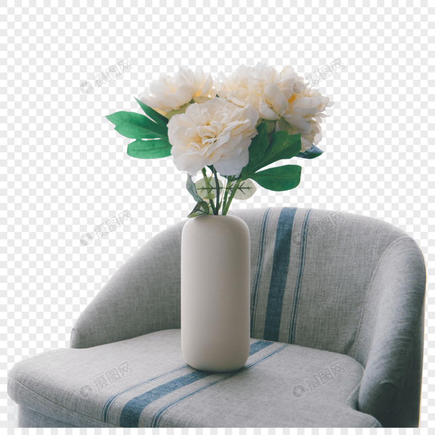 沙发上的玫瑰花图片