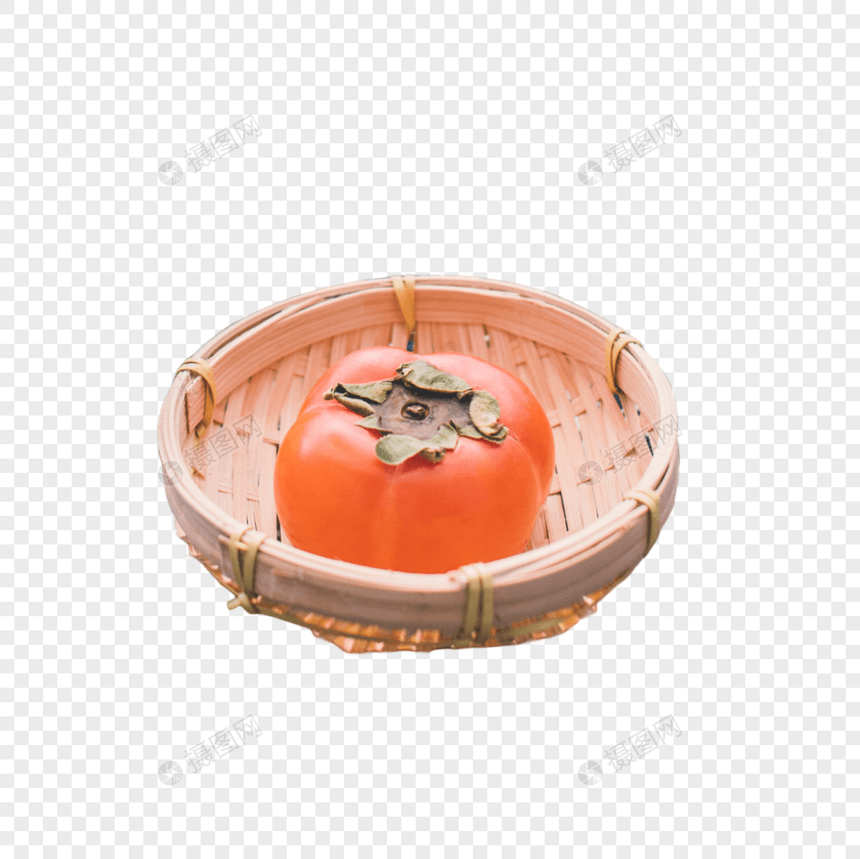 篮子里的柿子图片