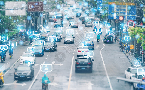 监控技术智能交通智慧城市设计图片