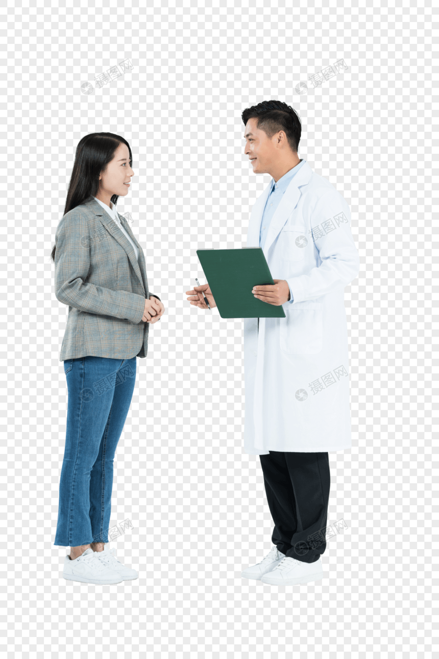 医生和病人交流握手图片