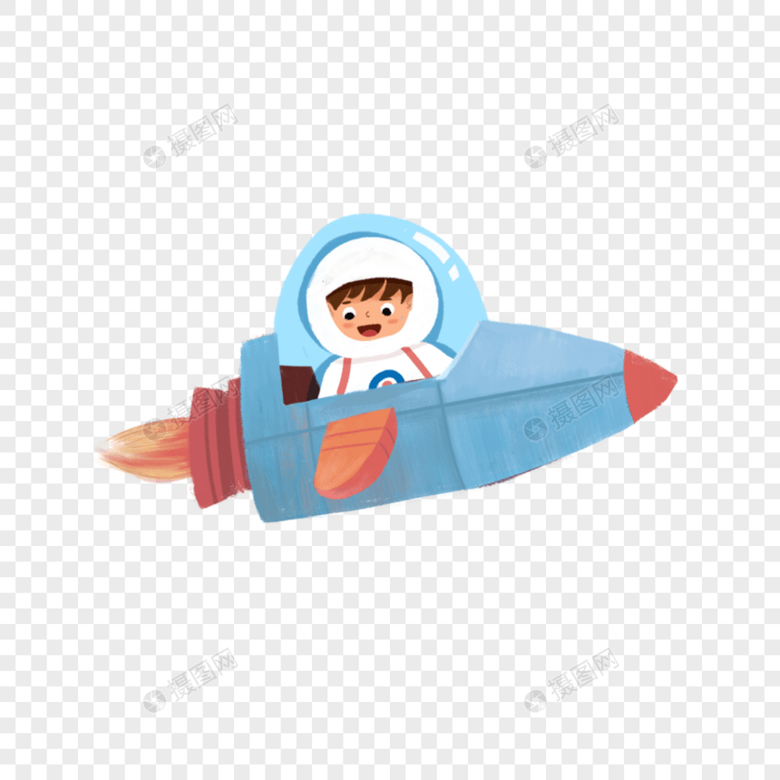 坐着火箭的宇航员图片