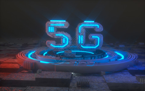 3D模型72文字设计5G科技场景设计图片