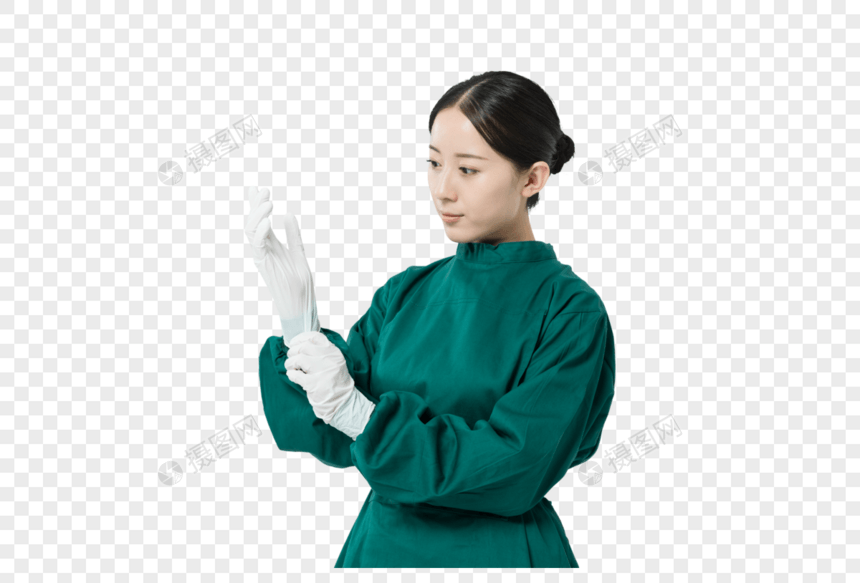 医生戴手套图片