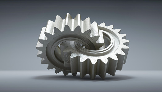 灰色机械创意齿轮结合设计图片