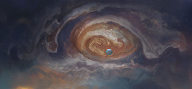 地球木星流浪地球插画插画