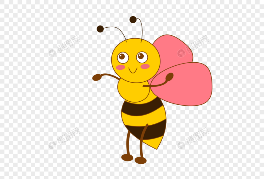 可爱蜜蜂元素图片