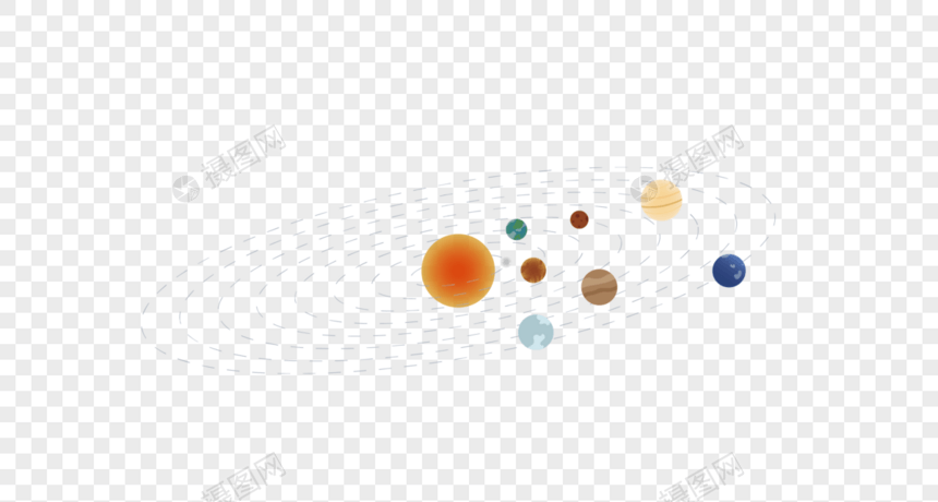 银河系行星矢量元素图片