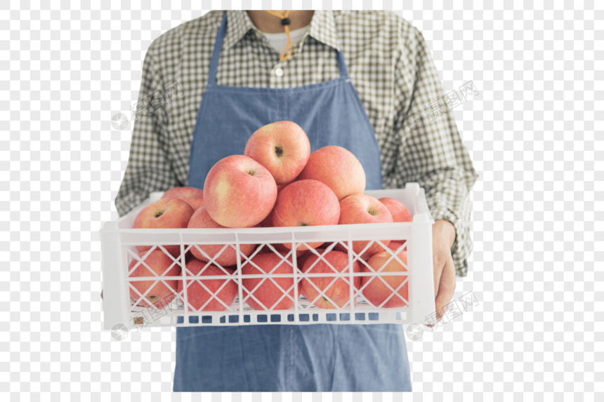 果农端一篮子苹果图片