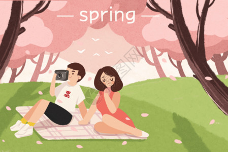 春季樱花树春天的气息gif高清图片