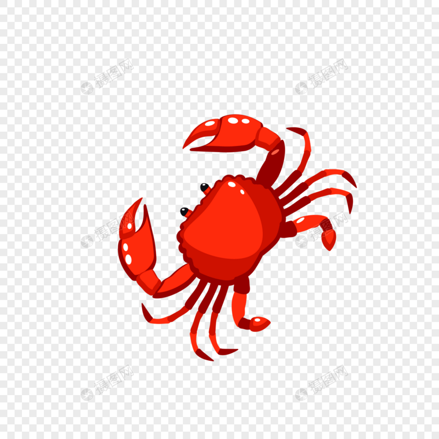 大红螃蟹图片