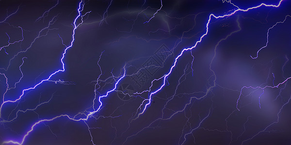 蓝色闪电闪电电流背景设计图片