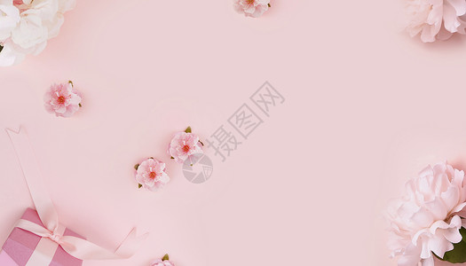清新粉色花束简洁花朵壁纸设计图片
