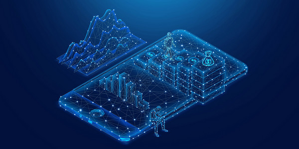 金融手机海报互联网金融科技场景设计图片