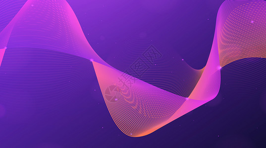 紫色科技感指纹时尚线条感背景插画