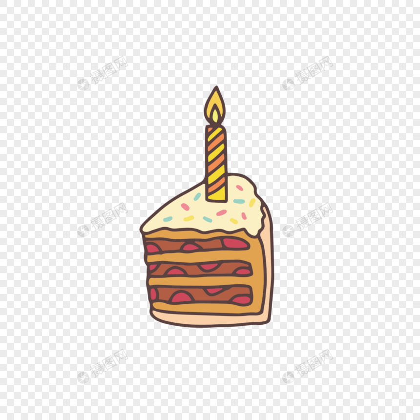 三角夹层生日蛋糕图片