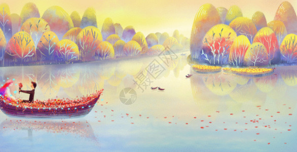 色彩风景素材浪漫的水中求婚gif动图高清图片