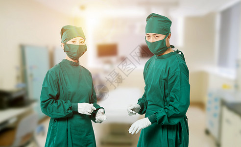 护士防护服准备手术的医生设计图片