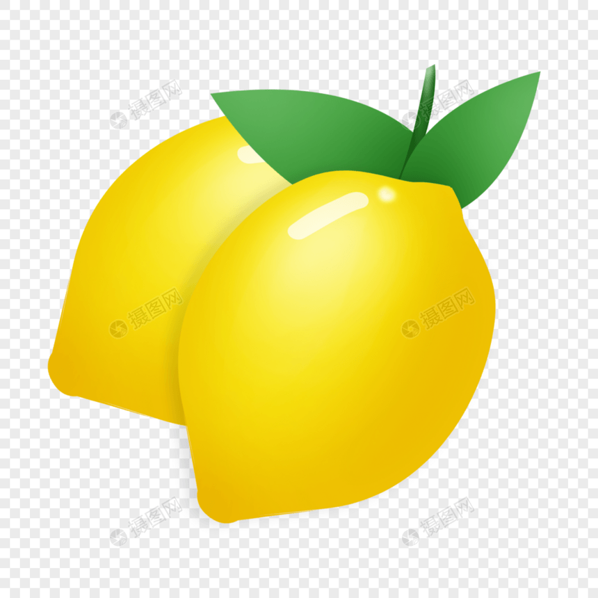手绘柠檬素材图片