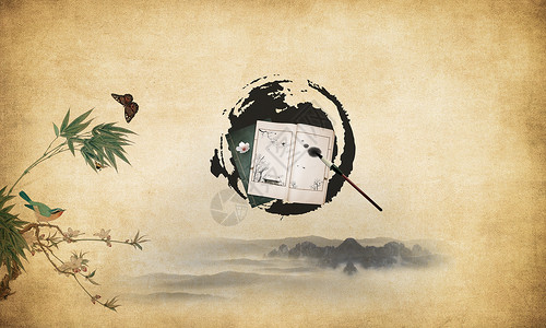 口风琴古籍中国风设计图片