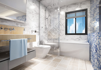 淋浴背景简约的卫生间设计图片
