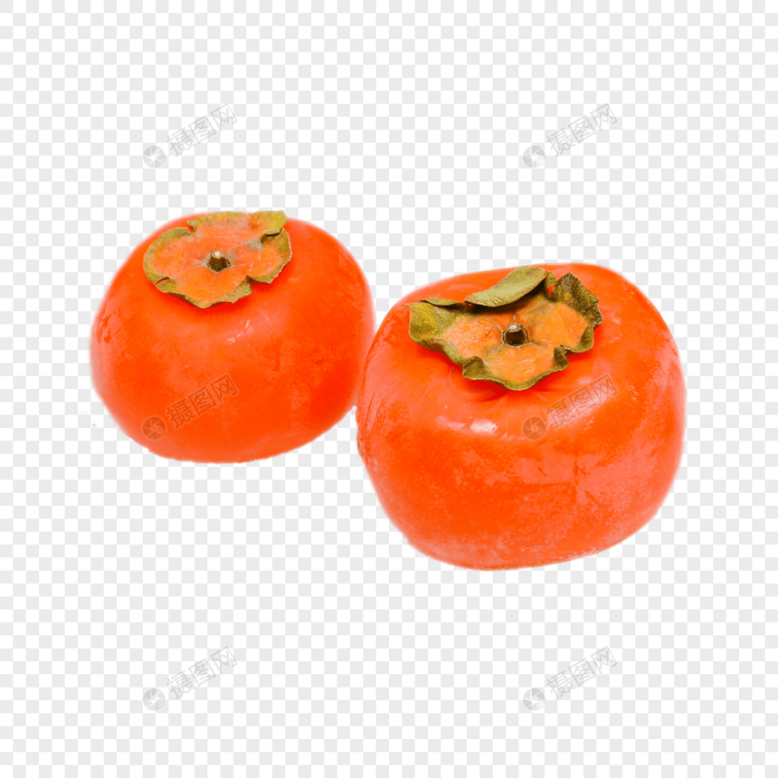两颗柿子图片
