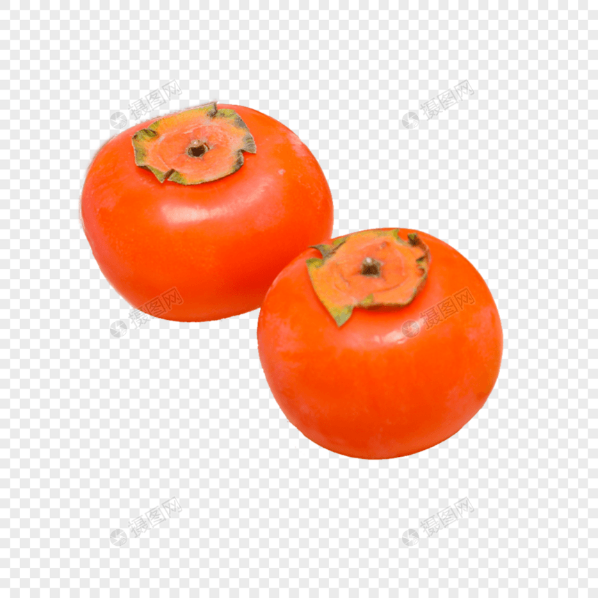 两颗柿子图片