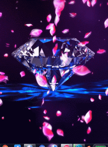 唯美花瓣钻石旋转h5动态背景图片