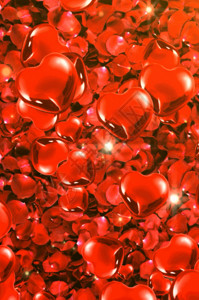 水心形素材红色爱心流动婚庆h5动态背景高清图片