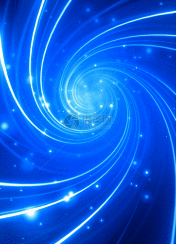 蓝色科技感旋转隧道h5动态背景图片