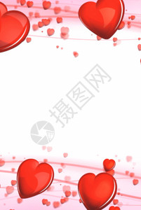 复古浪漫框架红色爱心婚礼庆典h5动态背景高清图片