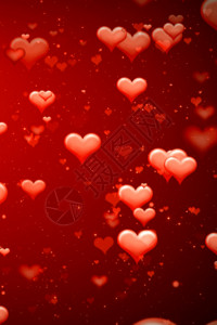 结婚心形素材红色爱心婚礼庆典h5动态背景高清图片