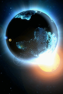 日食ps素材转动的地球h5动态背景素材高清图片