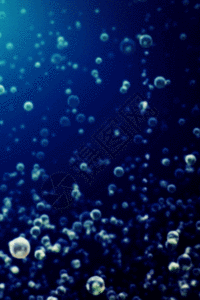 蓝色气泡上升气泡h5动态背景素材图片