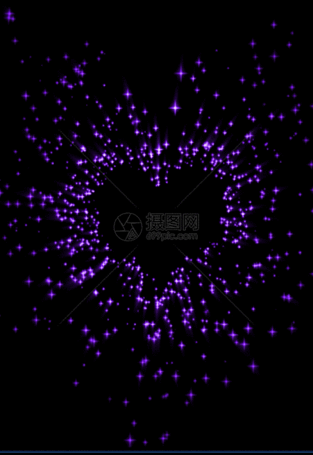 深紫色粒子心形粒子h5动态背景图片