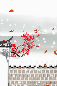 四季优美素材梅花傲雪中莲h5动态背景素材高清图片
