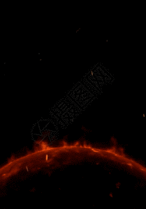 震撼火焰星球h5动态背景素材图片