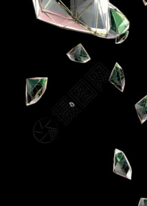 水晶矿石素材钻石掉落闪闪发光粒子h5动态背景素材高清图片