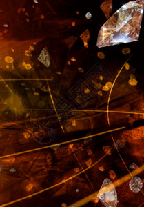 黄色水晶绚丽钻石流动h5动态背景素材高清图片