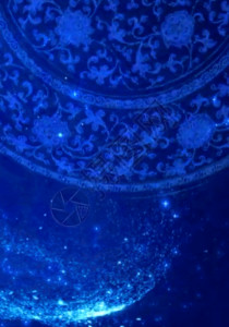 蓝色花瓶青花瓷中国风h5动态背景素材高清图片
