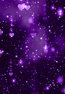 ps素材印紫色心相印心形粒子h5动态背景素材高清图片