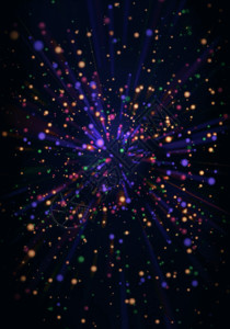 漫天彩色烟花放射彩色粒子光束h5动态背景高清图片