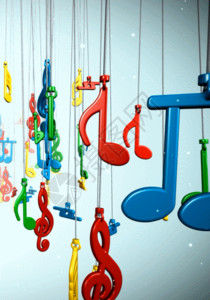 音乐玩具可爱悬挂的音符h5动态背景高清图片