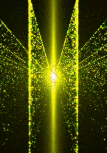 荧绿色粒子光束背景图片