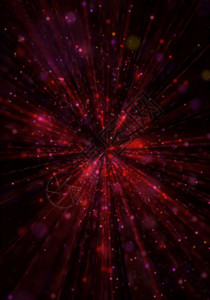 红色星球光束蓝色光束粒子飞舞背景高清图片