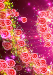 爆炸形状玫瑰蝴蝶粒子情人节婚礼婚庆背景高清图片