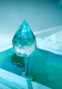 蓝宝石素材水晶蒲公英梦幻背景高清图片